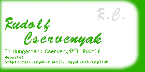 rudolf cservenyak business card